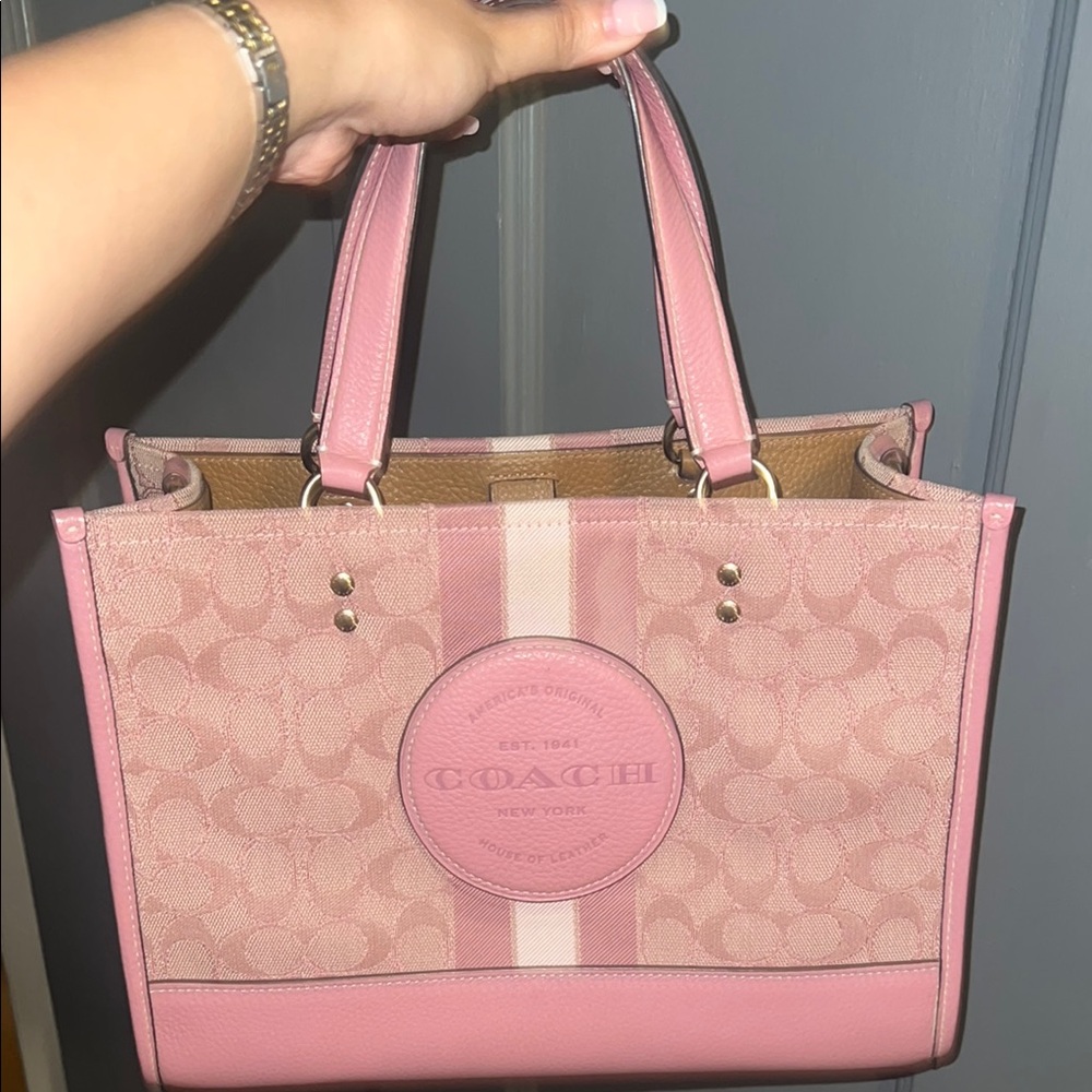 Coach Pink Signature Tote Bag